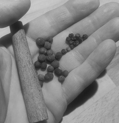 zimt, piment, koriander