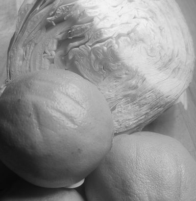 weißkraut und apfelsine